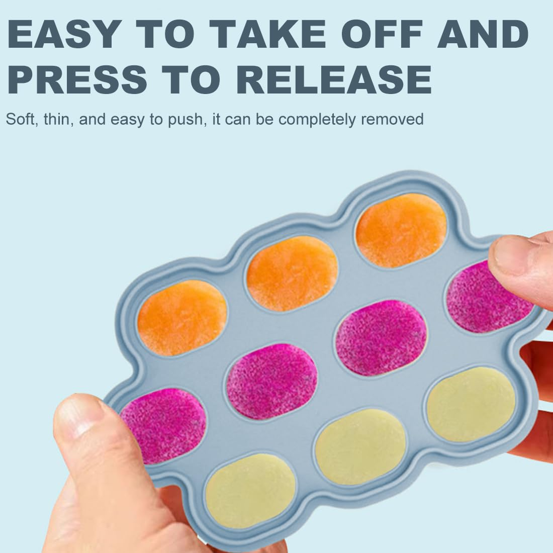 SHOPPULSE Silikon Nibble Gefrierschalen Eiswürfelform mit Deckel Babynahrungs-Aufbewahrungsbehälter Baby Muttermilch Zahnen Popsicle Formen für Hausgemachte Babynahrung