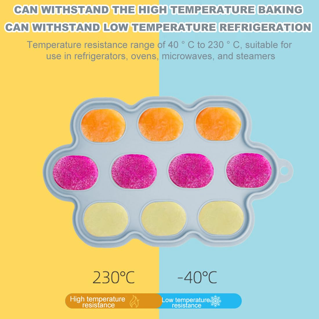 SHOPPULSE Silikon Nibble Gefrierschalen Eiswürfelform mit Deckel Babynahrungs-Aufbewahrungsbehälter Baby Muttermilch Zahnen Popsicle Formen für Hausgemachte Babynahrung