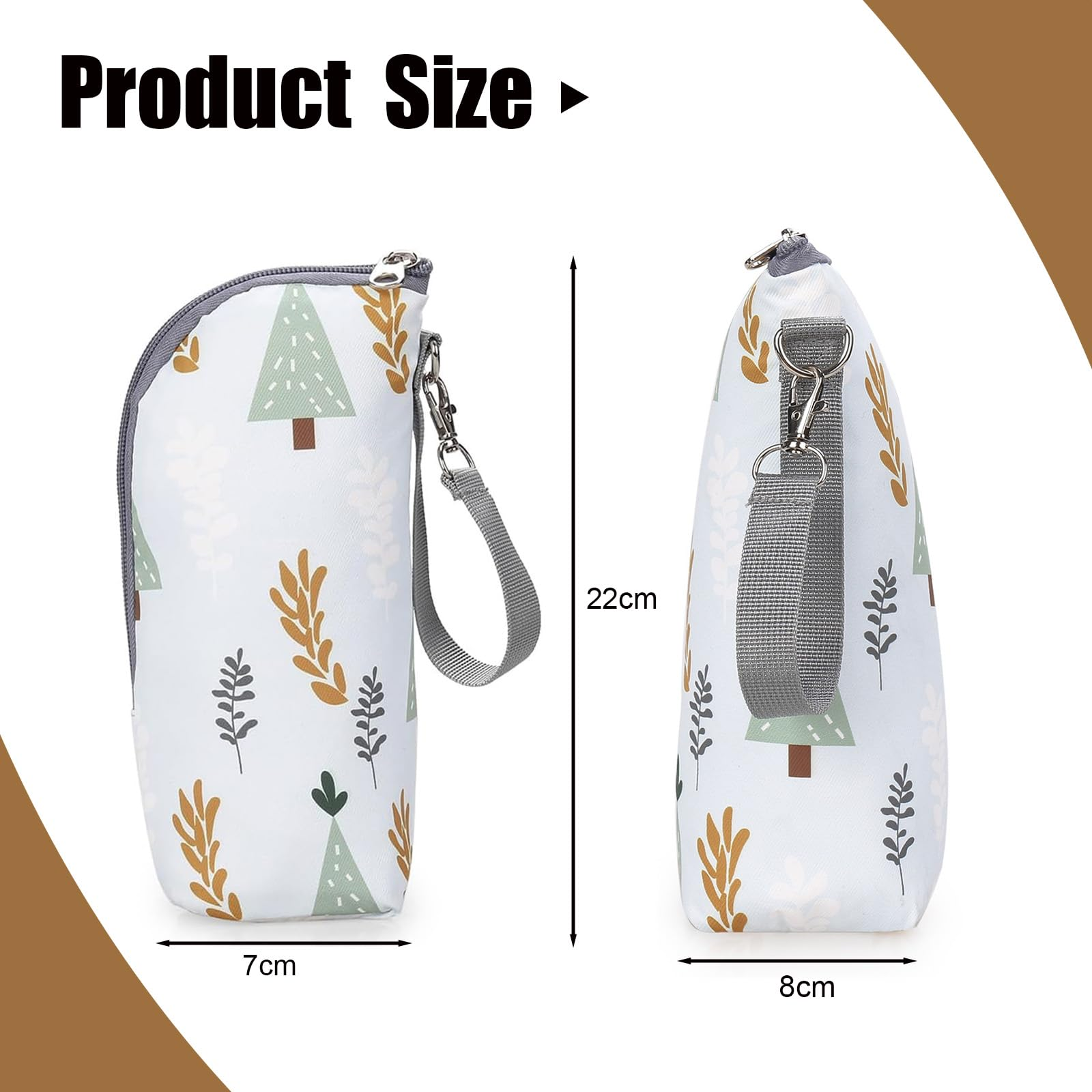 SHOPPULSE 1 Stück Babyflaschen-Isoliertasche, tragbare Babyflaschen-Tasche für den Kinderwagen auf Reisen, Babyflaschen-Thermostat