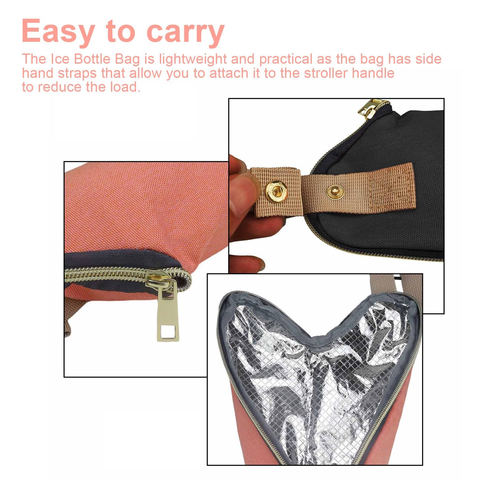 SHOPPULSE Isoliertasche Babyflasche, 2 Stück Kühltasche für Flaschen, Thermotasche Babyflasche mit Knopfband, Thermotasche für Bewahren Sie Babyflaschen Auf