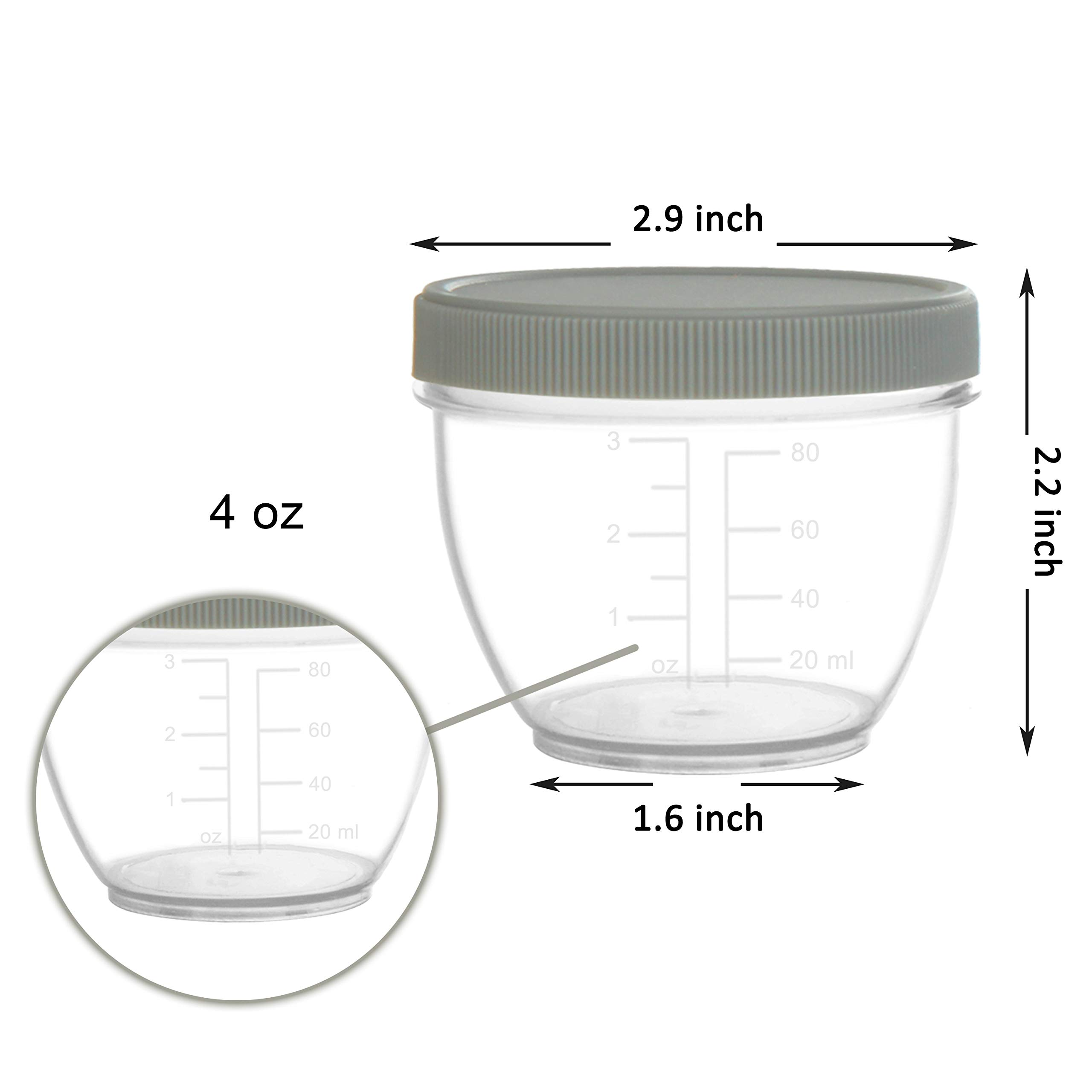 SHOPPULSE 18er Set 120ML Aufbewahrungsbehälter für Babynahrung, Mehrweg Plastik Aufbewahrungsbecher, mit Deckeletiketten (Urban)