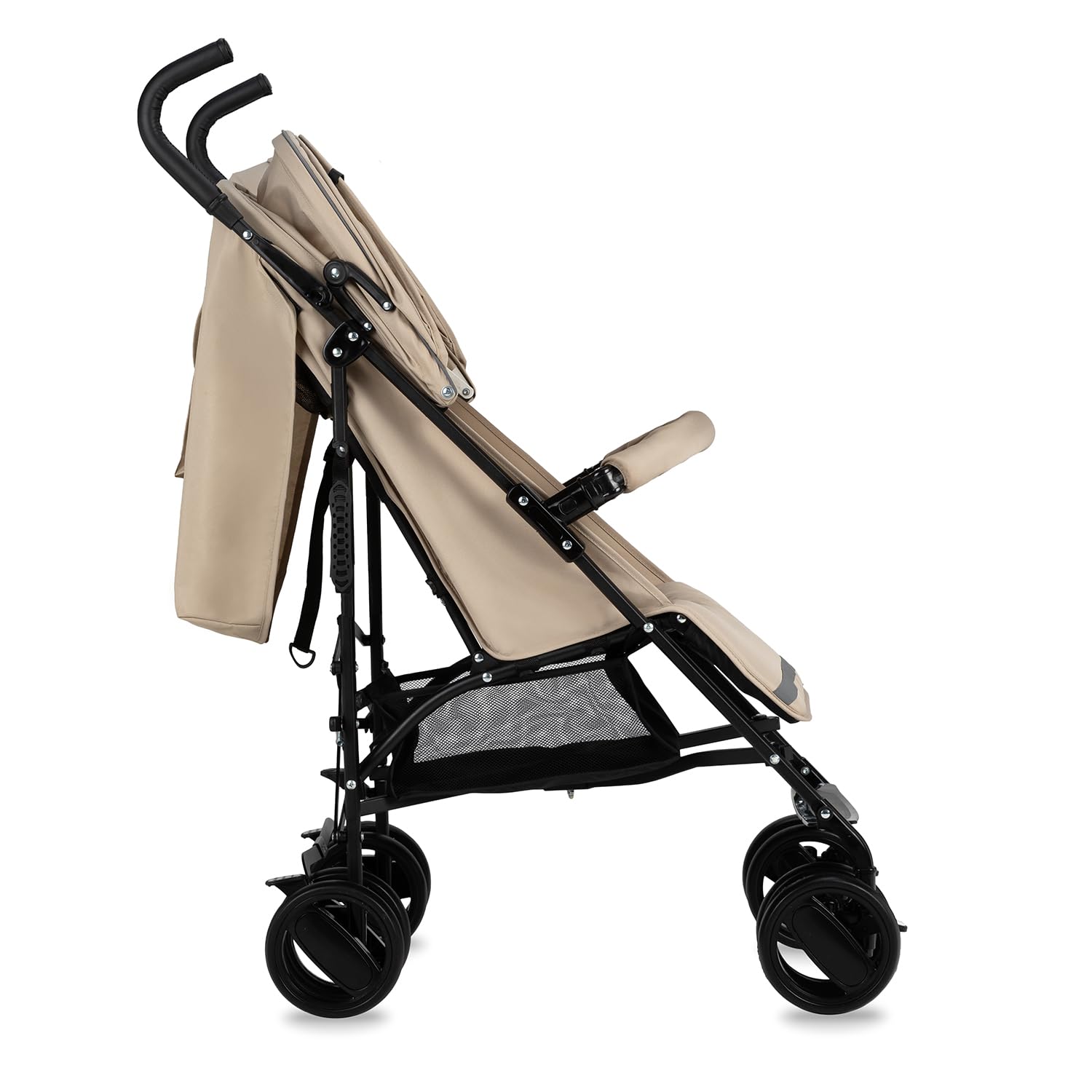 SHOPPULSE AKIRA Kinderbuggy Kinderwagen ab 6 Monaten (bis 15 kg), verstellbarer 5-Punkt-Sicherheitsgurt, Babytasche, Einkaufskorb, Regen- und Insektenschutz.