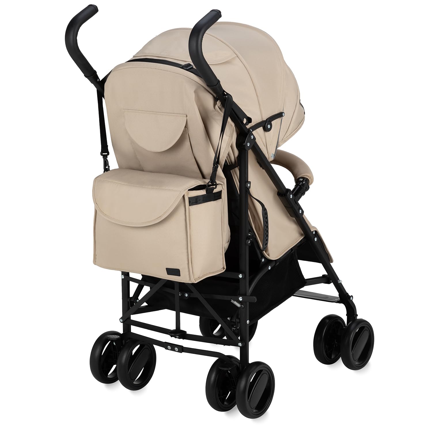SHOPPULSE AKIRA Kinderbuggy Kinderwagen ab 6 Monaten (bis 15 kg), verstellbarer 5-Punkt-Sicherheitsgurt, Babytasche, Einkaufskorb, Regen- und Insektenschutz.