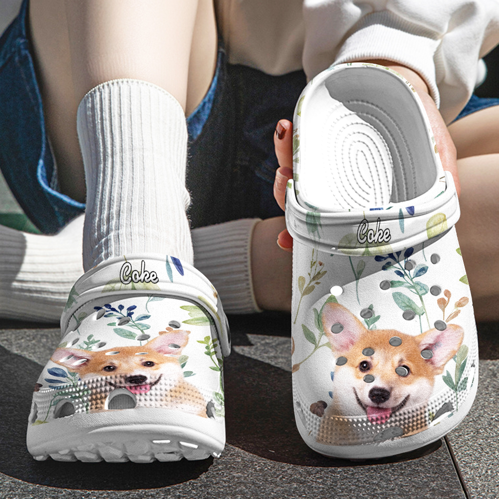 Personalized Pet Face Clog with Name Funny Clogs Slipper Birthday Gift for Pet Lover-Blongser