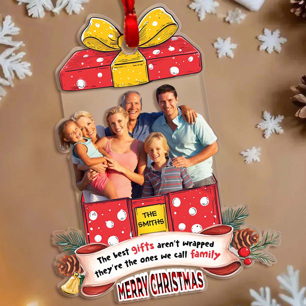 Personalized Photo Family Ornament Christmas Gift for Family-Blongser