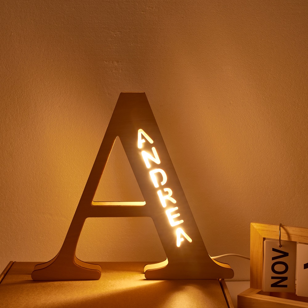 Personalized Name Wooden Letter Night Light 28CM-Blongser