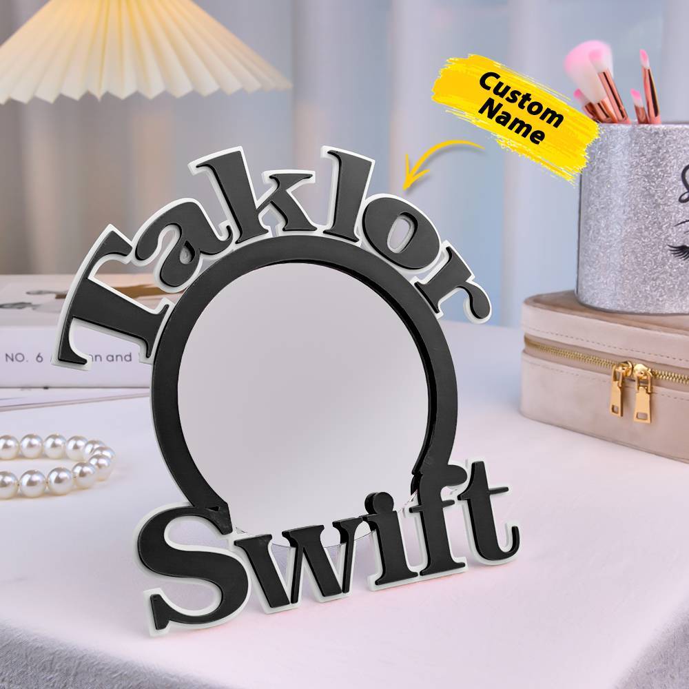 Personalized 3D Printed Mirror with Text Makeup Mirror Birthday Gift for Her-Blongser