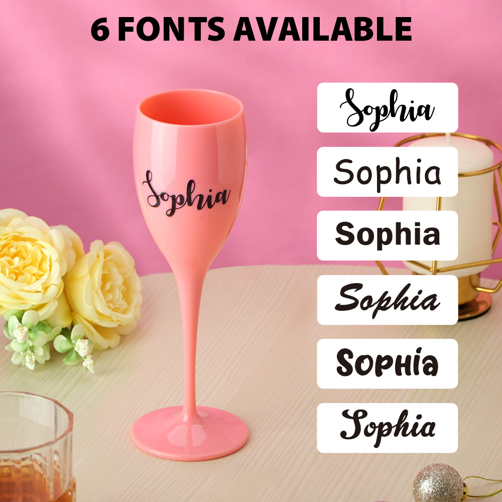 Personalized Champagne Toasting Flutes Birthday Bachelorette Bridal Party Favors Gift for Her-Blongser