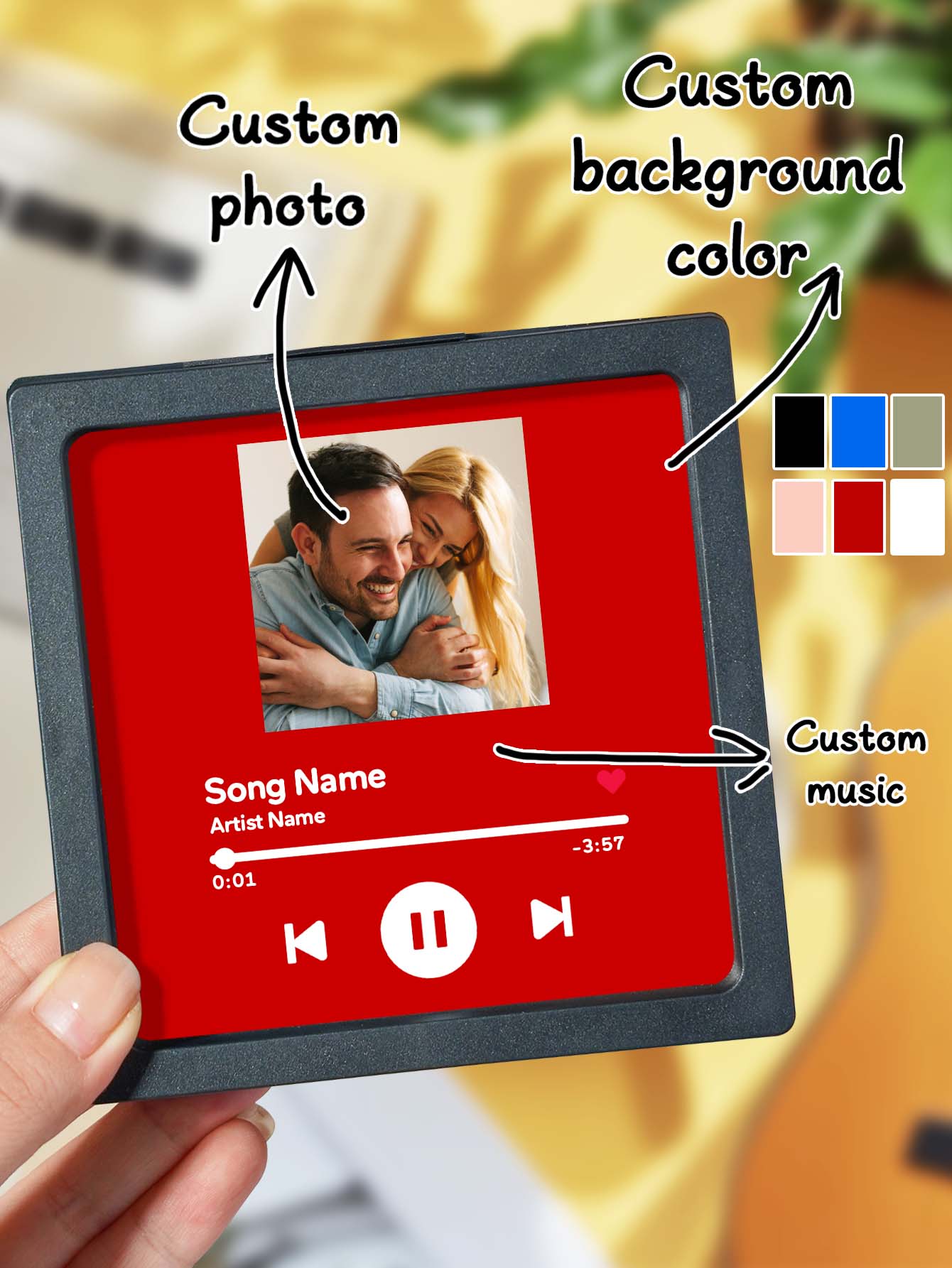 Personalized Photo Music Fridge Magnet for Unique Home Decor-Blongser