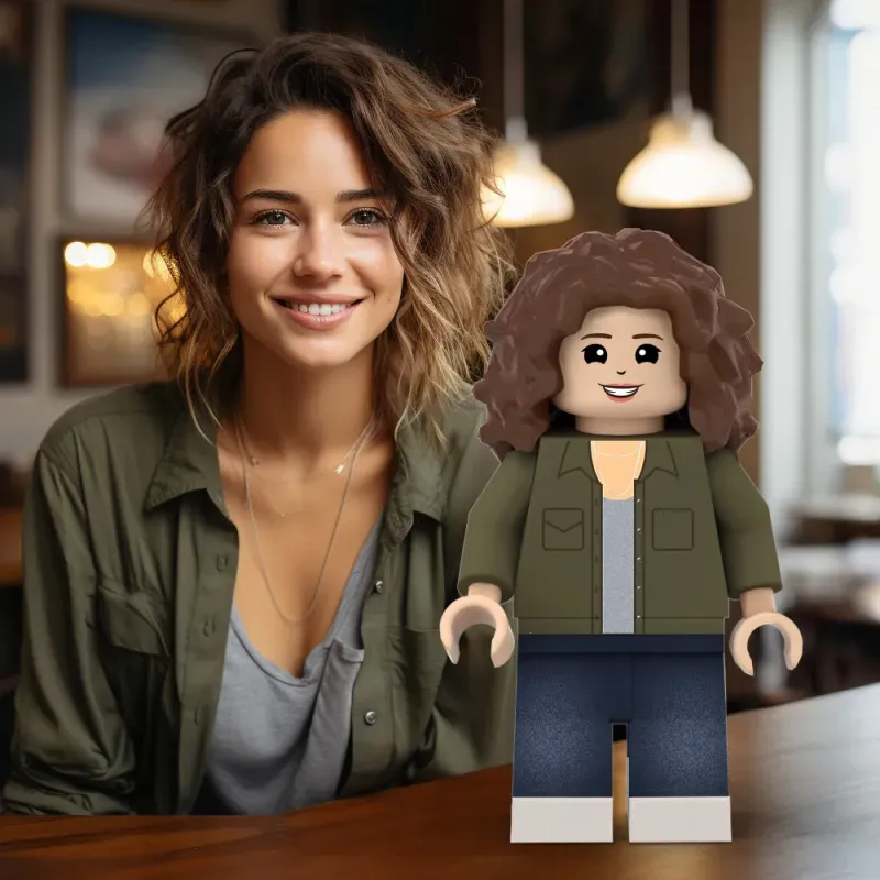 3D Print Christmas Gifts for Her Custom Giant Minifigs Personalized Photo Giant Minifigs Turn Your Photo into Minifigs-Blongser