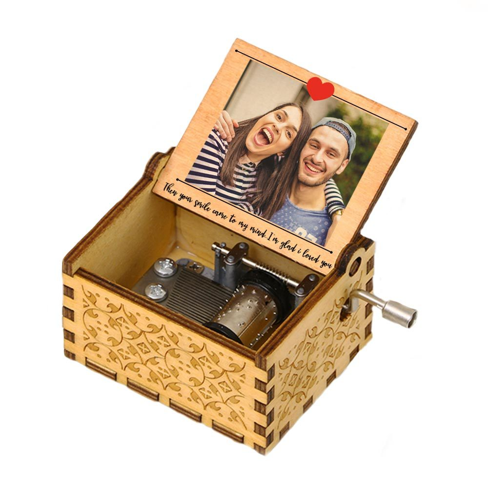 Custom Hand Crank Song Music Box With Photo And Text-Blongser