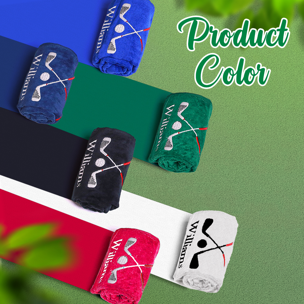 Personalized Embroidered Name Golf Towel with Clip Golf Accessories Gift for Men Women Golf Lovers-Blongser