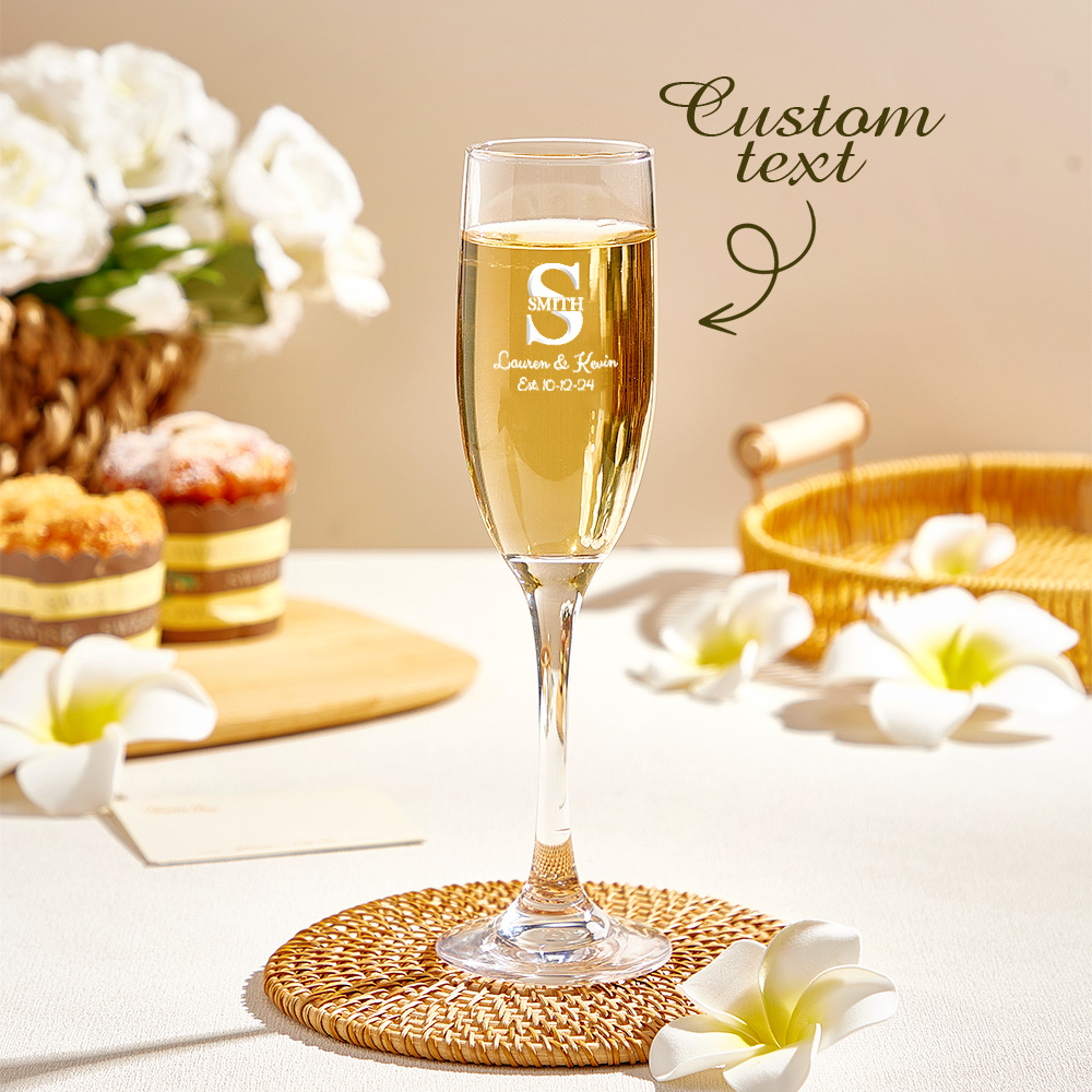 Personalized Bride and Groom Wedding Champagne Flutes Gift for Newlyweds-Blongser