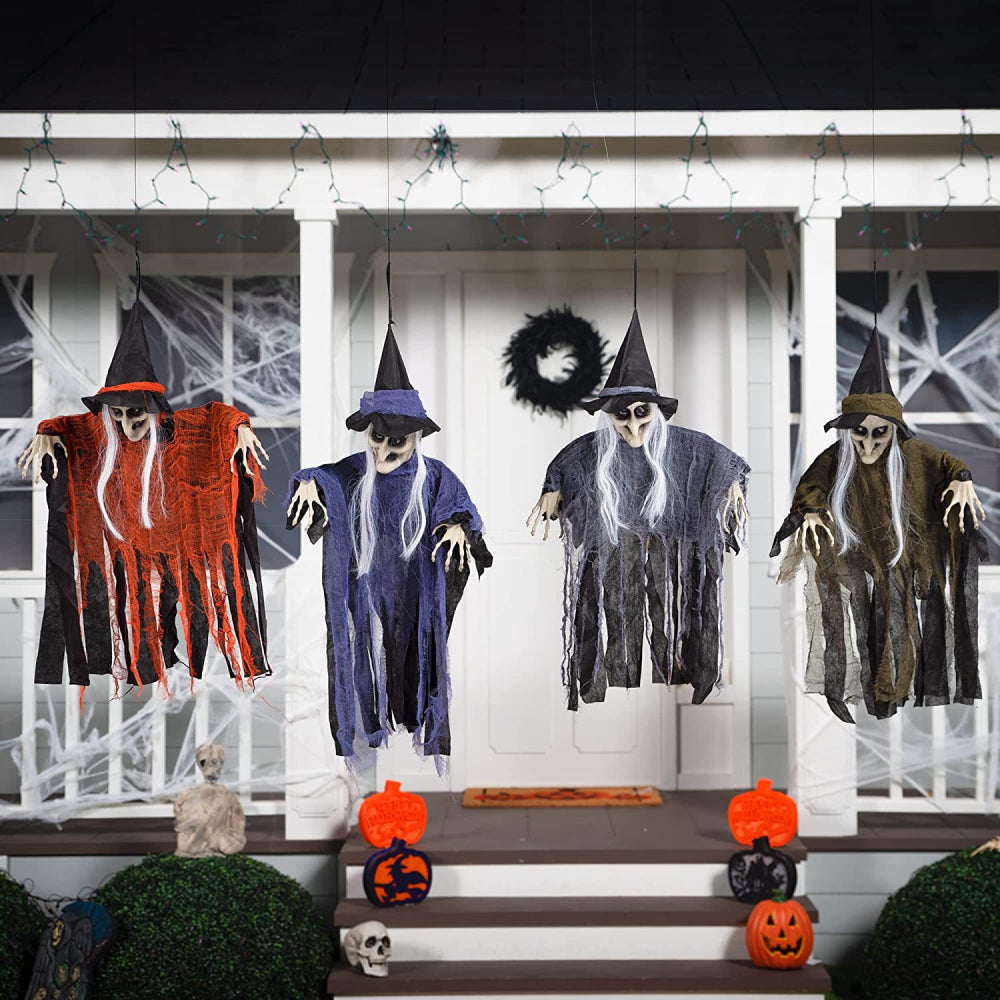 Halloween Hanging Witch Door Porch Decorations Gift for Halloween Theme Party-Blongser