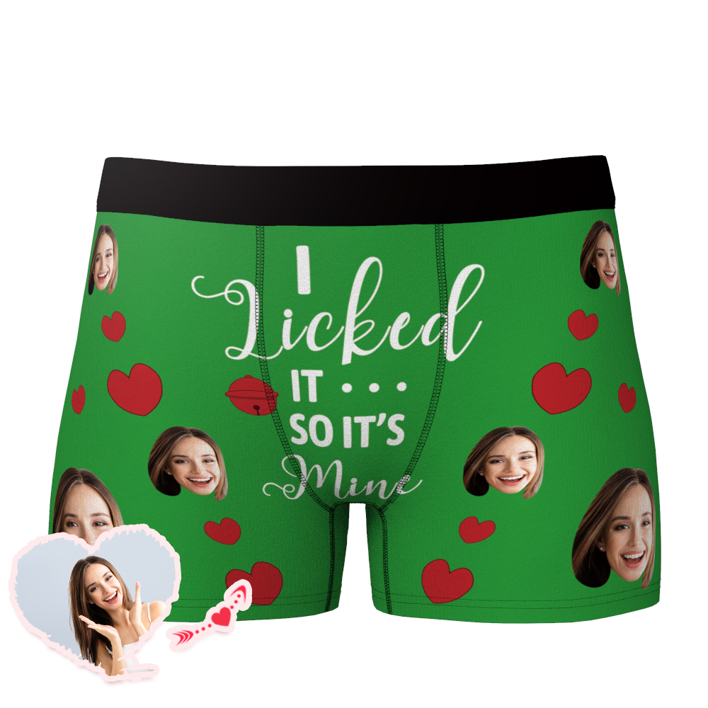 I Licked It So It's Mine Custom Boxer Funny Face Men's Underwear - 6 Colors-Blongser