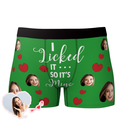 I Licked It So It's Mine Custom Boxer Funny Face Men's Underwear - 6 Colors-Blongser