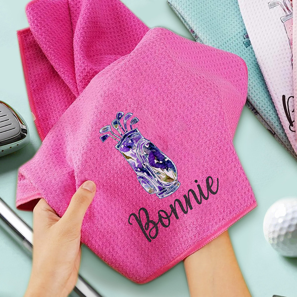 Personalized Golf Towel with Hanging Clip Golfing Clubs Golf Towel Gift for Golf Lovers-Blongser
