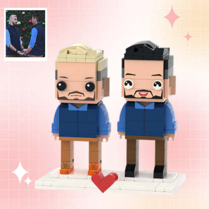 Customizable Fully Body 2 People Custom Brick Figures Best Brother Brick Me Figures-Blongser