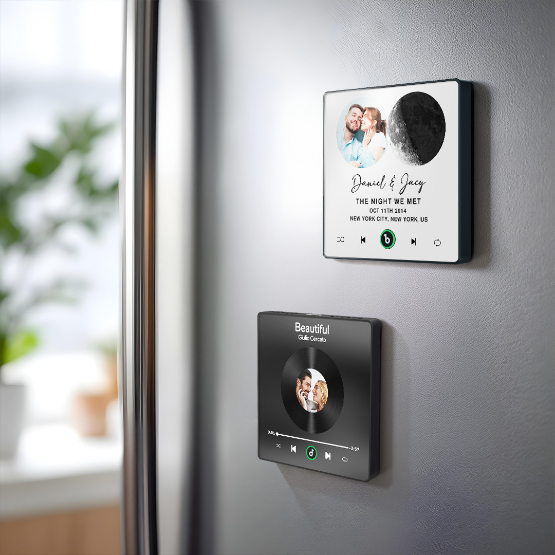 FridgeBeats Framed New 4.0 Upgrade Custom Music Fridge Magnet Moon Phase Style Fridge Magnet Gift for Lover-Blongser