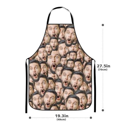 Personalized Face Kitchen Cooking Aprons For Women and Men-Blongser