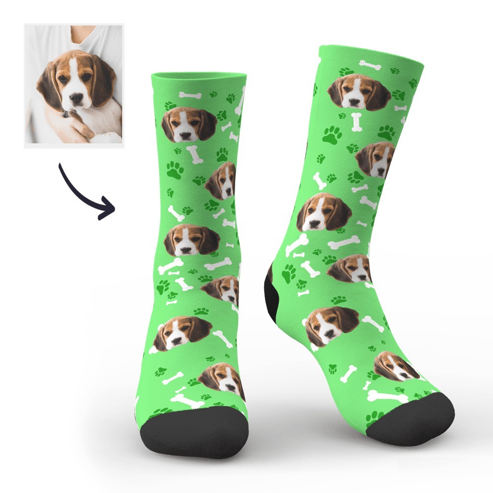 Custom Printed Face Sock Novelty Dog Avatar Socks with Photo-Blongser