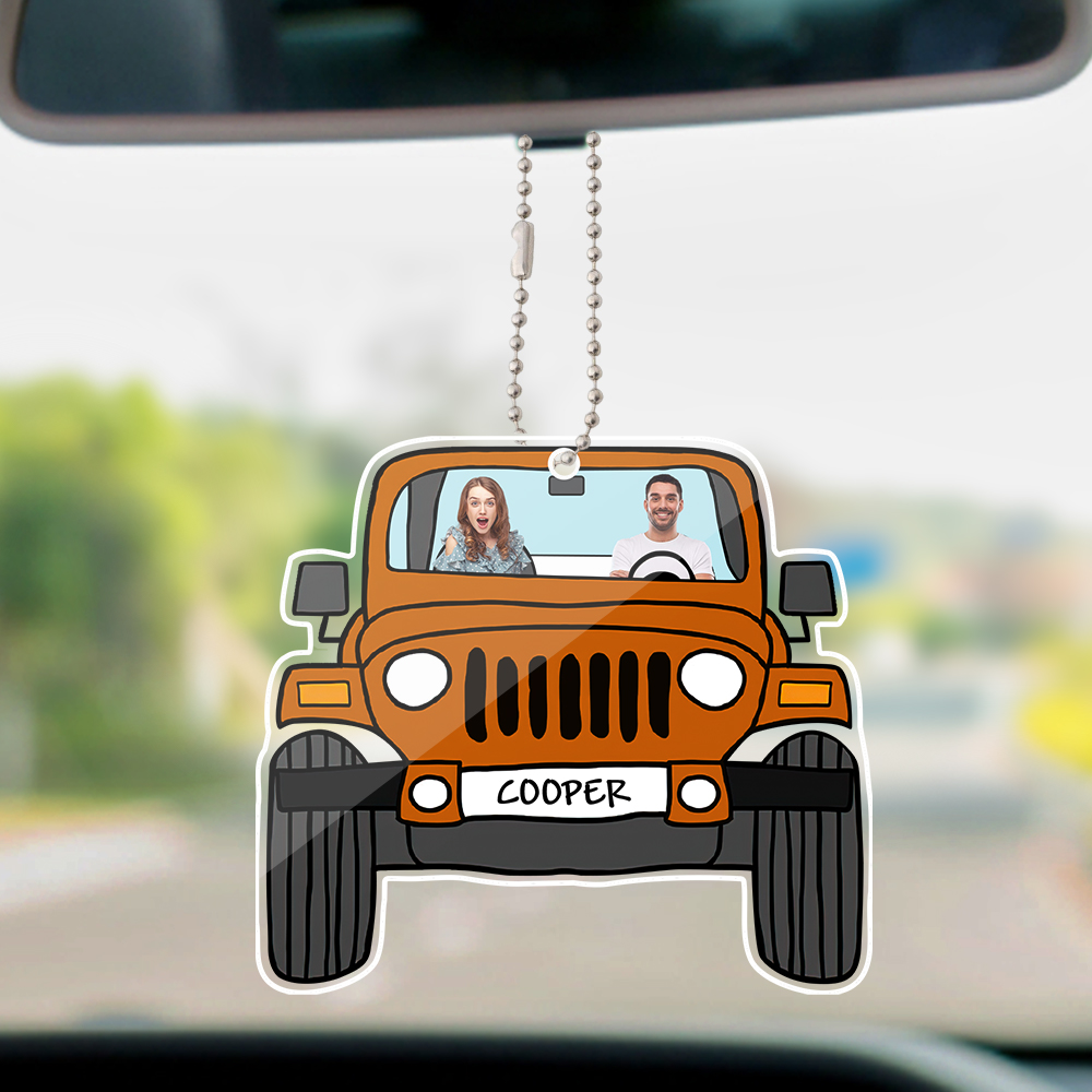 Personalized Off Road Car Photos Hanging Ornament - Double Sided-Blongser