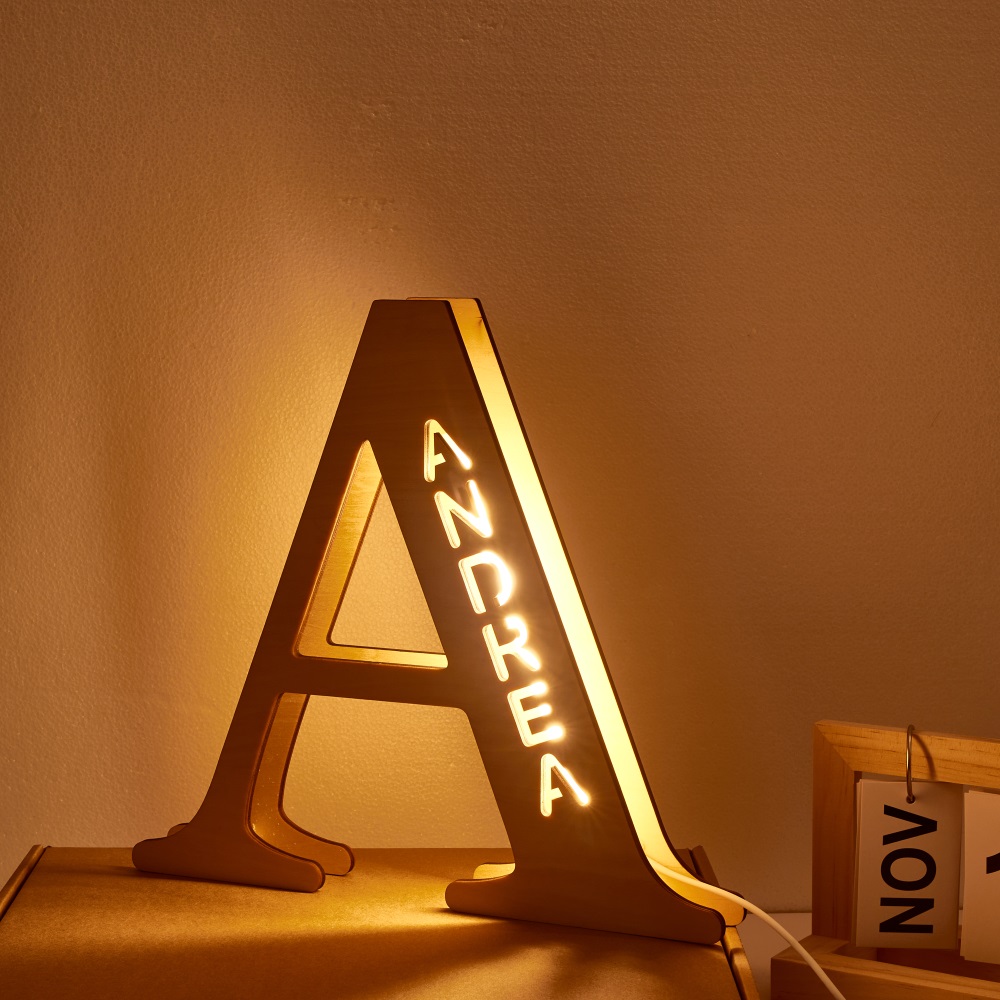 Personalized Name Wooden Letter Night Light 28CM-Blongser