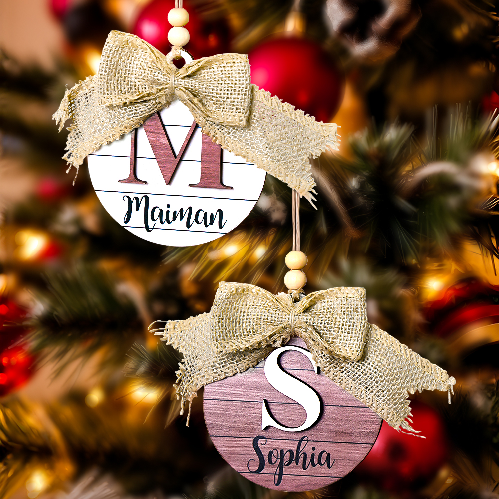 Personalized Family Name Christmas Ornament Monogram Ornament for Christmas Gift-Blongser