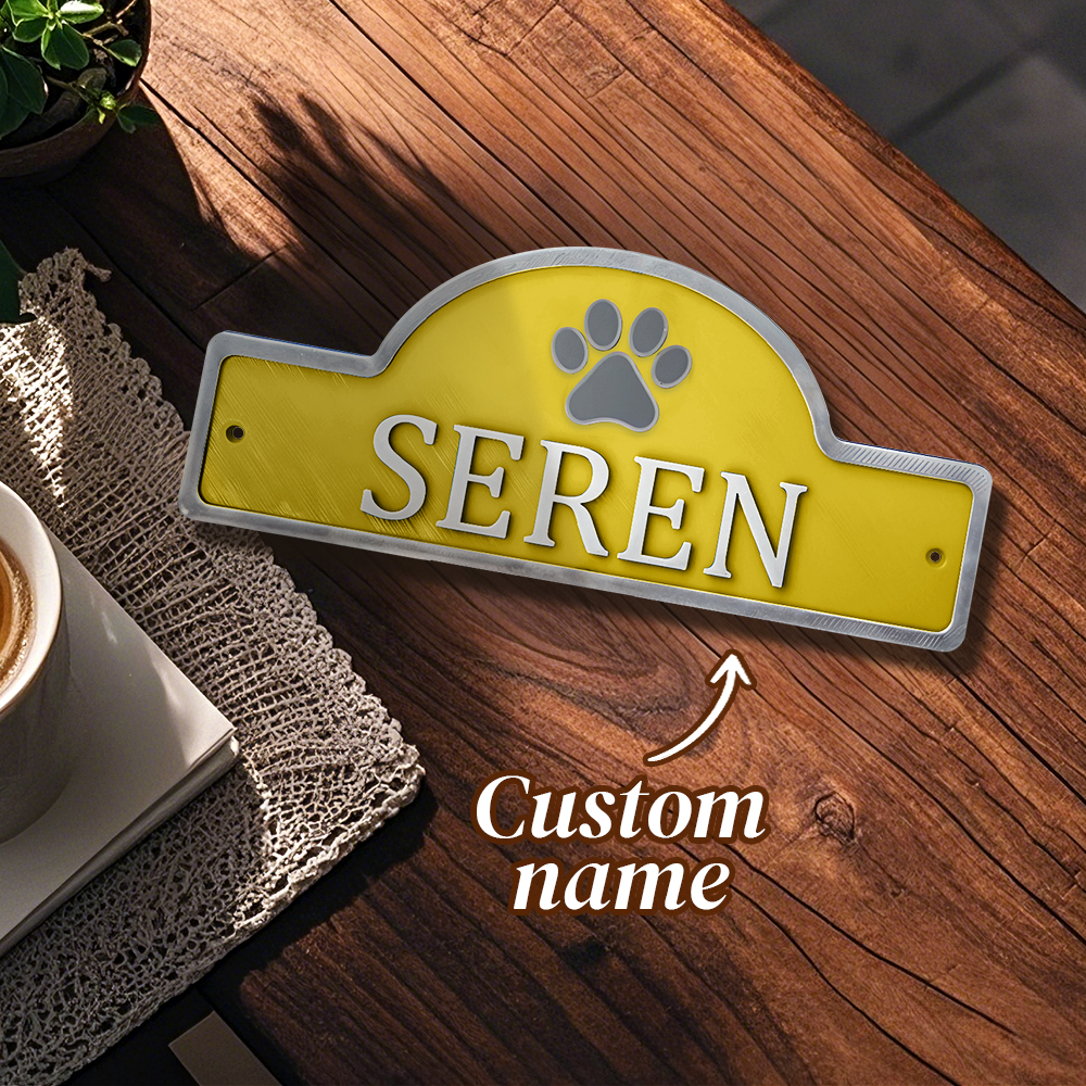 Personalized 3D PLA Dog Cat Door Sign-Blongser