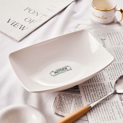 Custom Name Plate Personalized Engraved Tableware Plate-Blongser