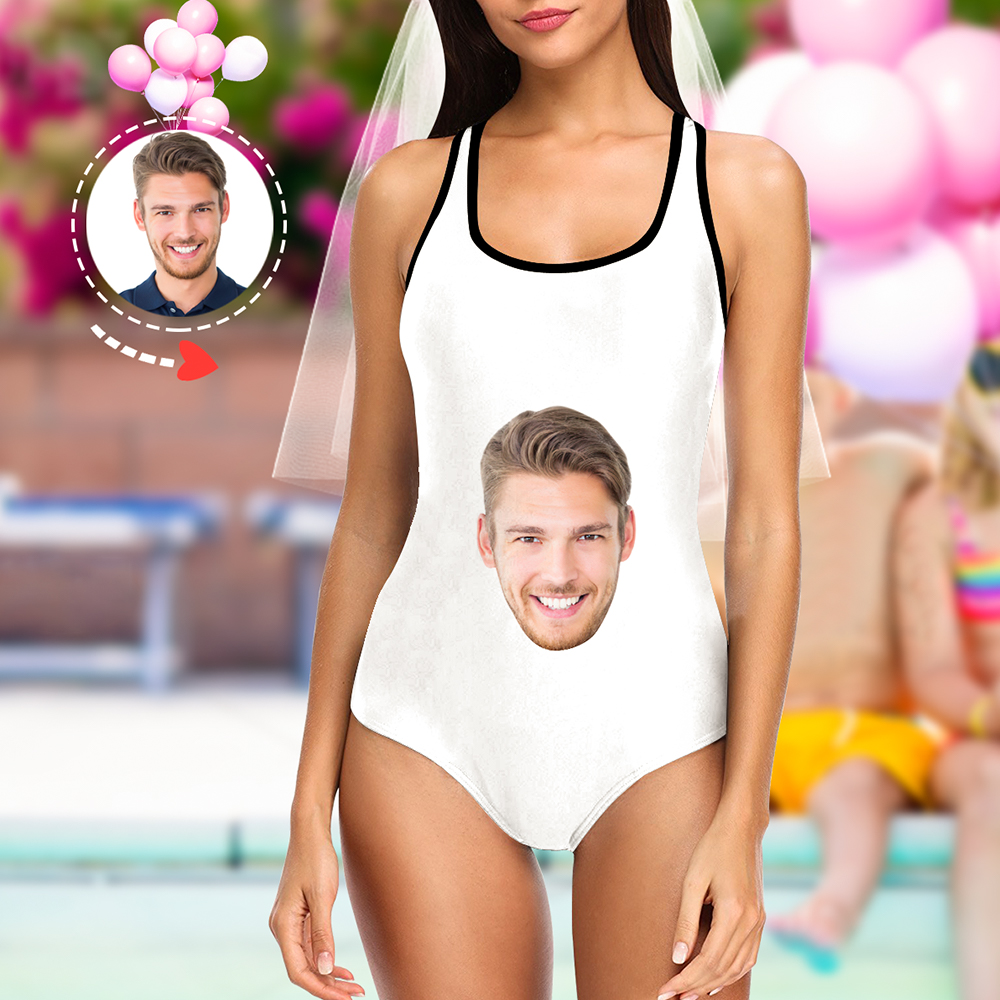 Custom Face Swimsuit Ladies One Piece Swimwear-Blongser