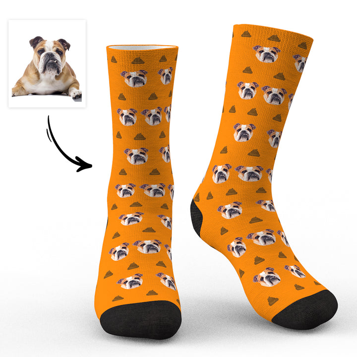 Custom Face Socks Personalized Dog Photo Socks-Blongser