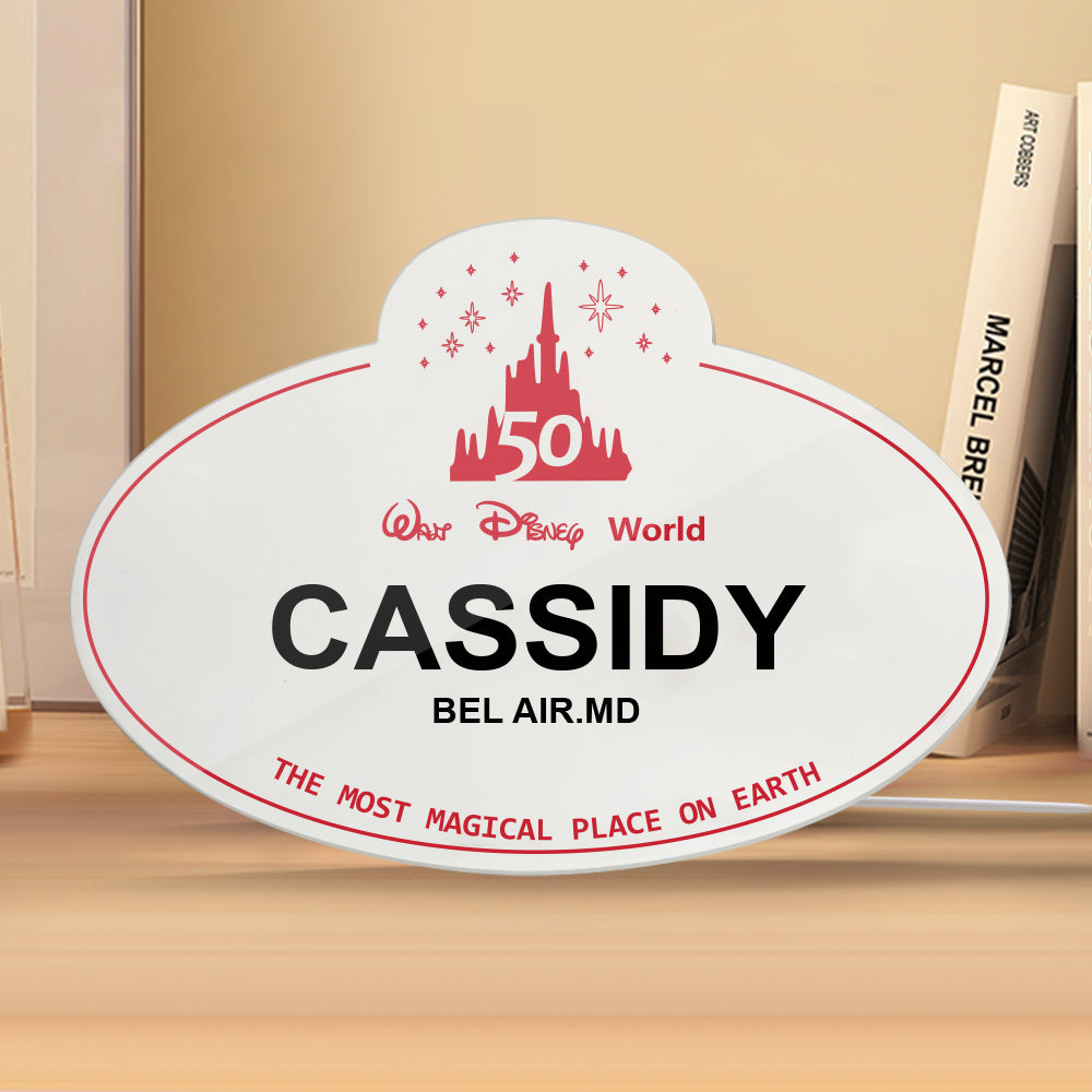 Custom Disney decorative lights Personalized Engraved Names Any Location Christmas Gift Home Decor-Blongser