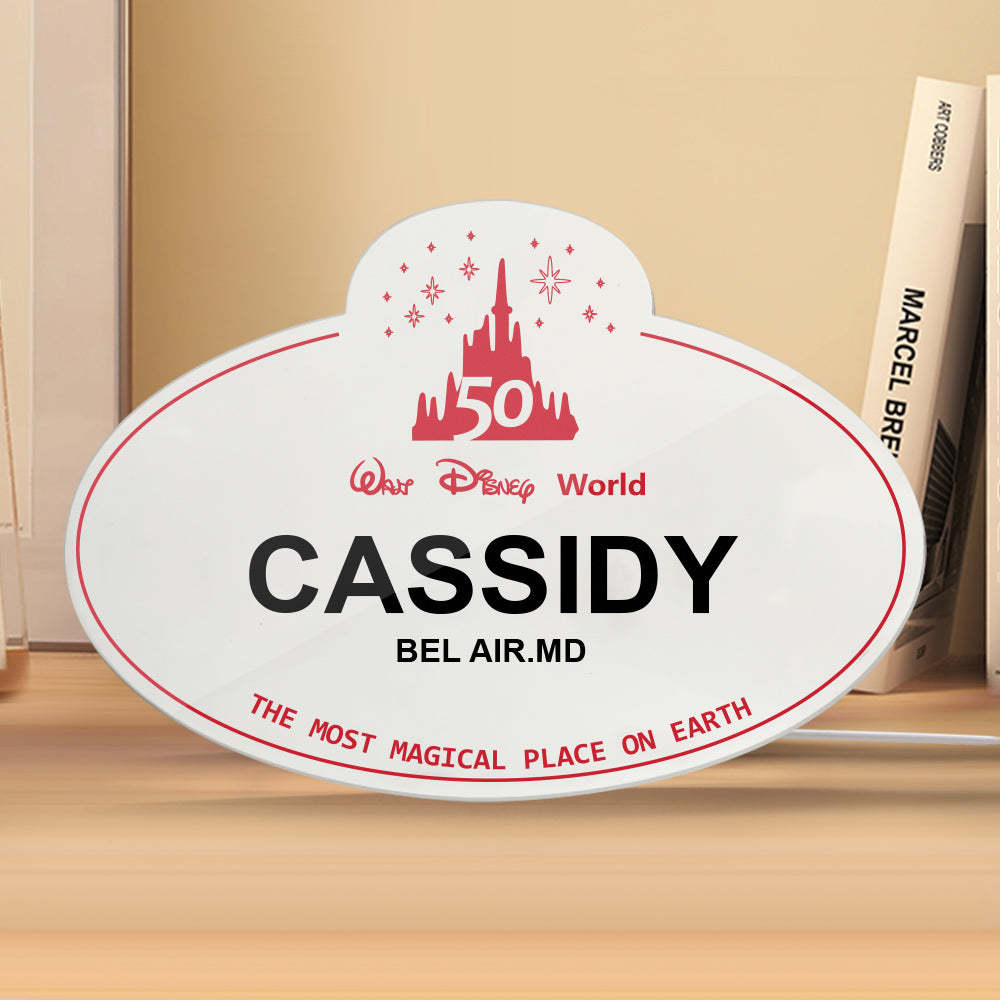 Custom Disney decorative lights Personalized Engraved Names Any Location Christmas Gift Home Decor-Blongser