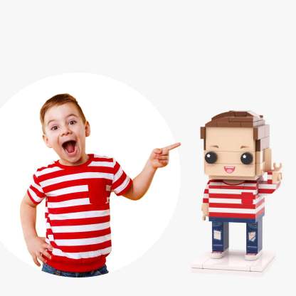 Birthday Gifts Full Body Customizable 1 Person Custom Brick Figures Small Particle Block Toy Cute Kids-Blongser