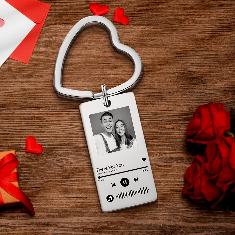 Custom Photo Scannable Code Keychain Music Keychain-Best Gifts-Blongser