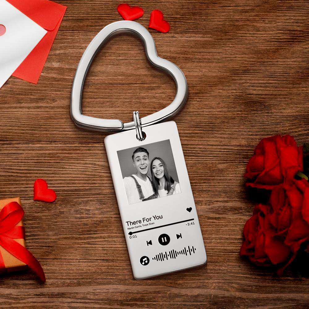 Custom Photo Scannable Code Keychain Music Keychain-Best Gifts-Blongser