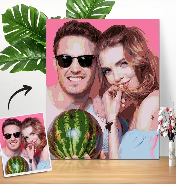 Custom Photo Paint By Number Digital Art Painting Frameless 50*60cm-Blongser