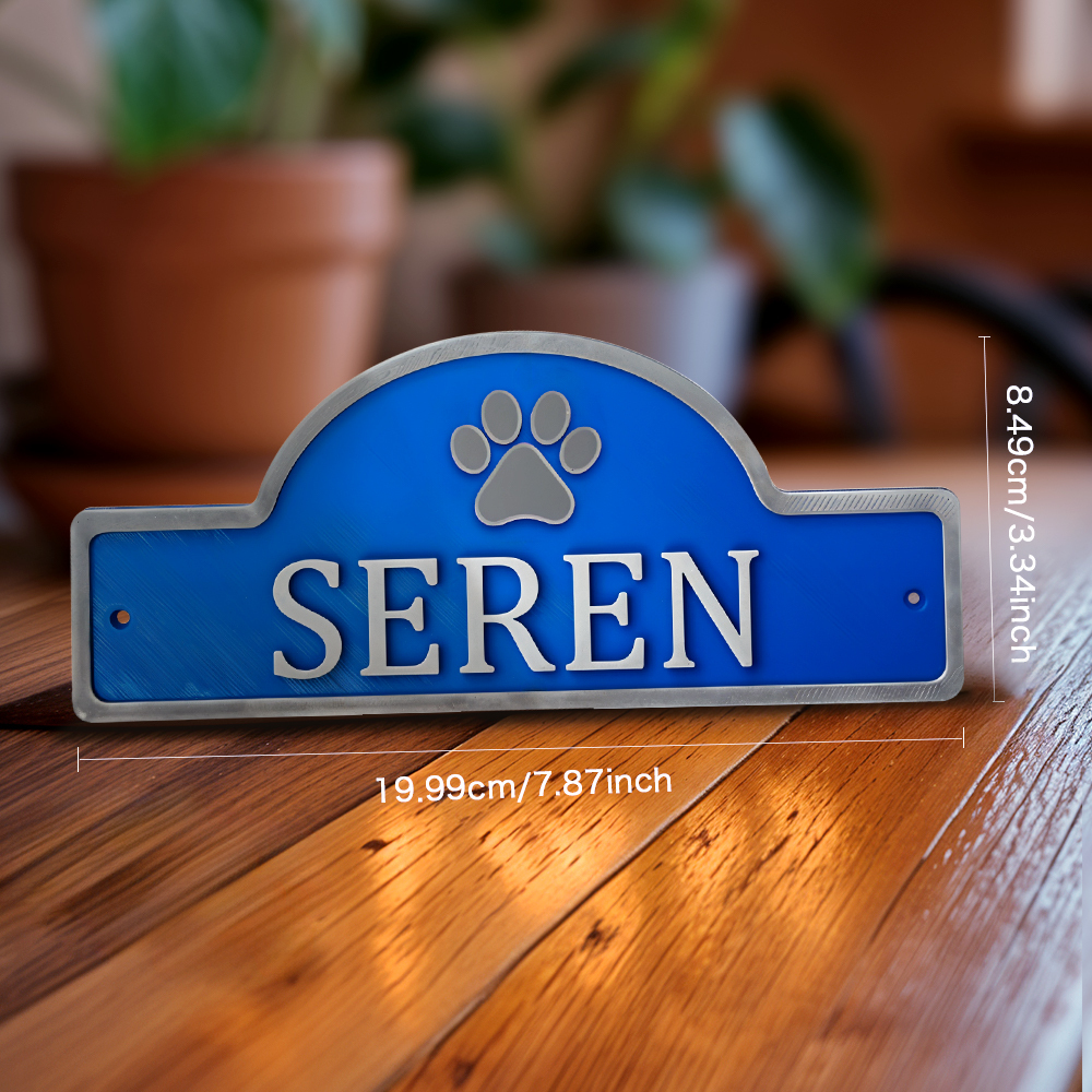 Personalized 3D PLA Dog Cat Door Sign-Blongser