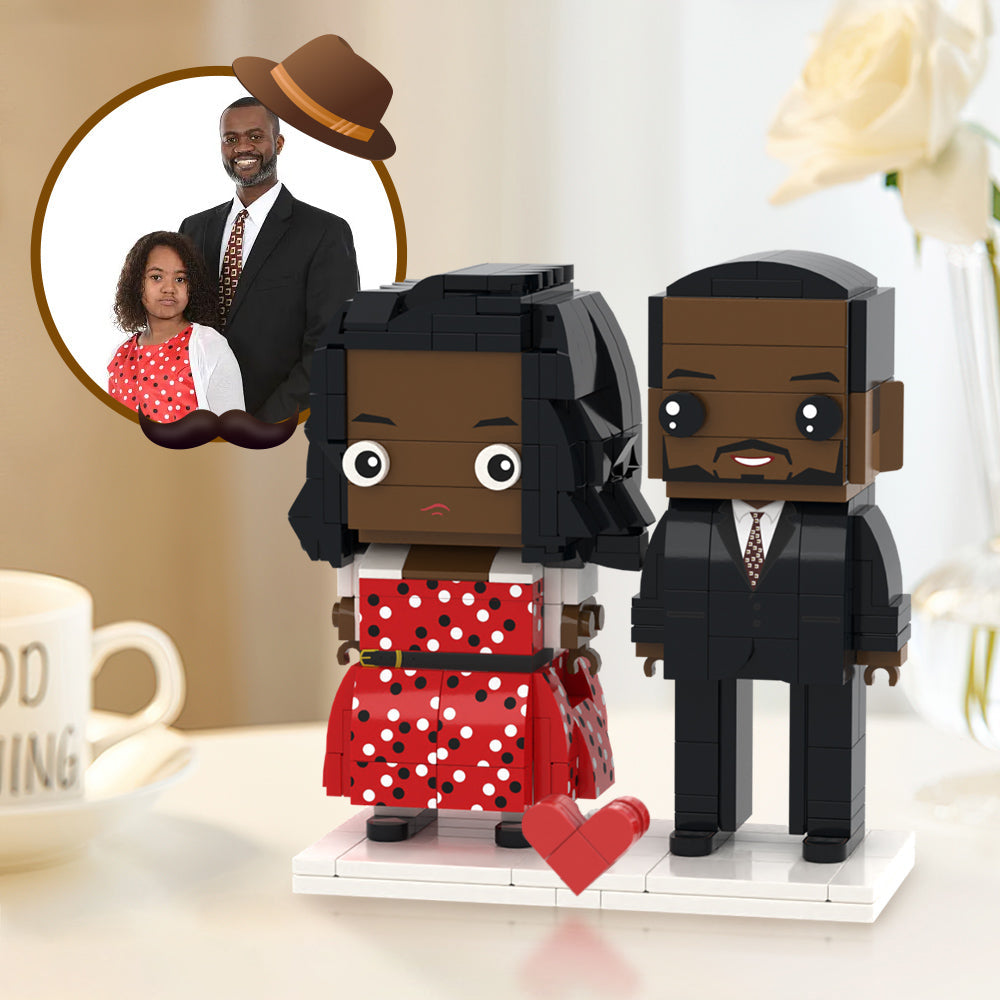 Gifts for Dad Full Custom 2 People Brick Figures Custom Brick Figures Small Particle Block Toy-Blongser