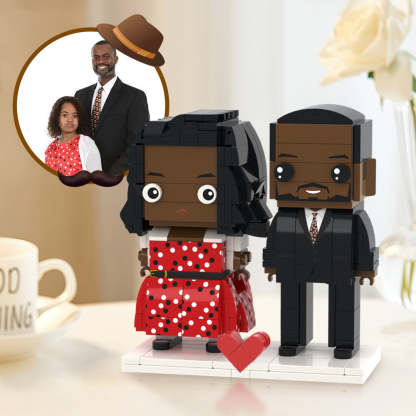 Gifts for Dad Full Custom 2 People Brick Figures Custom Brick Figures Small Particle Block Toy-Blongser