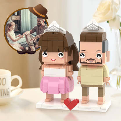 Gifts for Father Full Custom 2 People Brick Figures Custom Brick Figures Small Particle Block Toy-Blongser