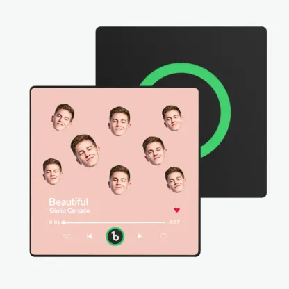 FridgeBeats Framed Custom Music Fridge Magnet Custom Face Colorful Album Fridge Magnet Music Wall Photo Sticker Gift for Couple-Blongser