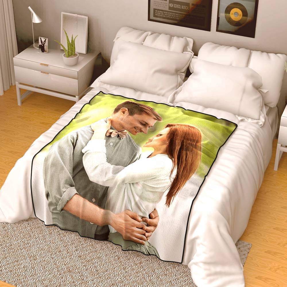 Personalized Picture Blankets Custom Photo Fleece Throw Blanket-Blongser