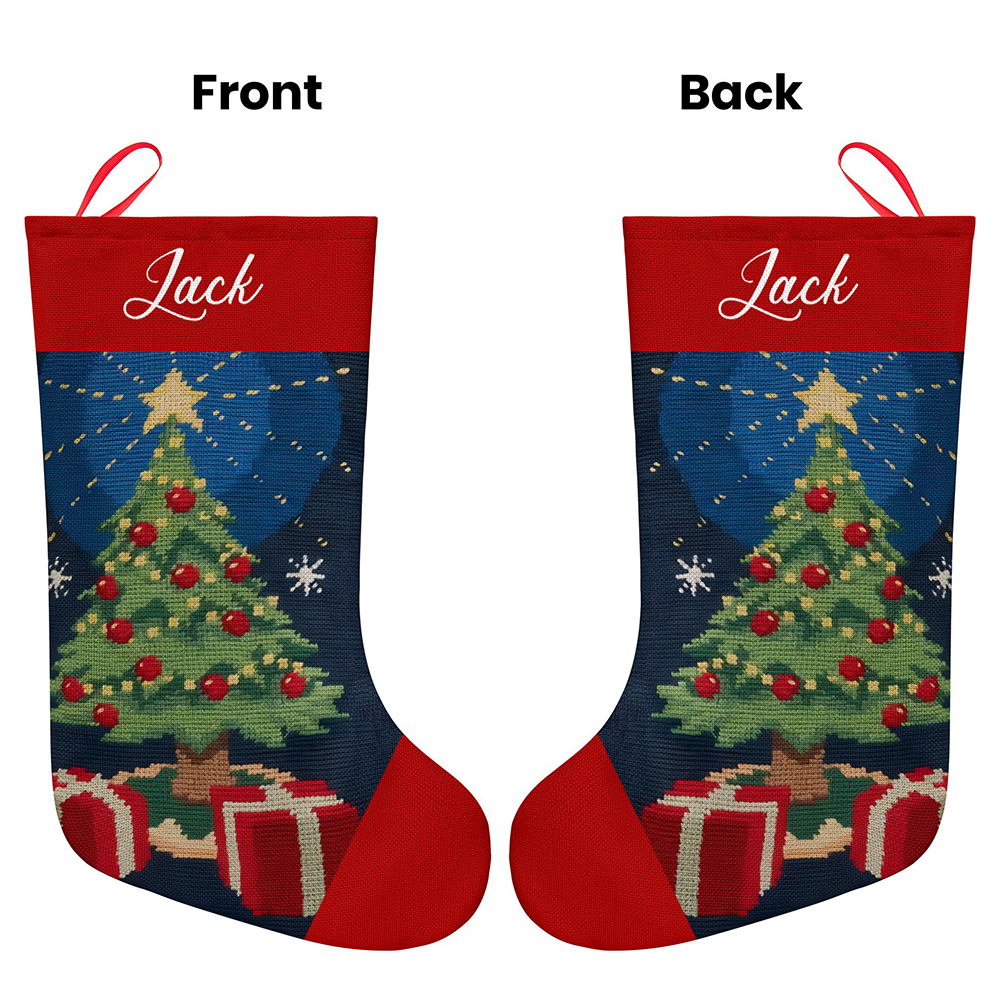 Personalized Christmas Stockings Custom Name Christmas Stocking-Blongser