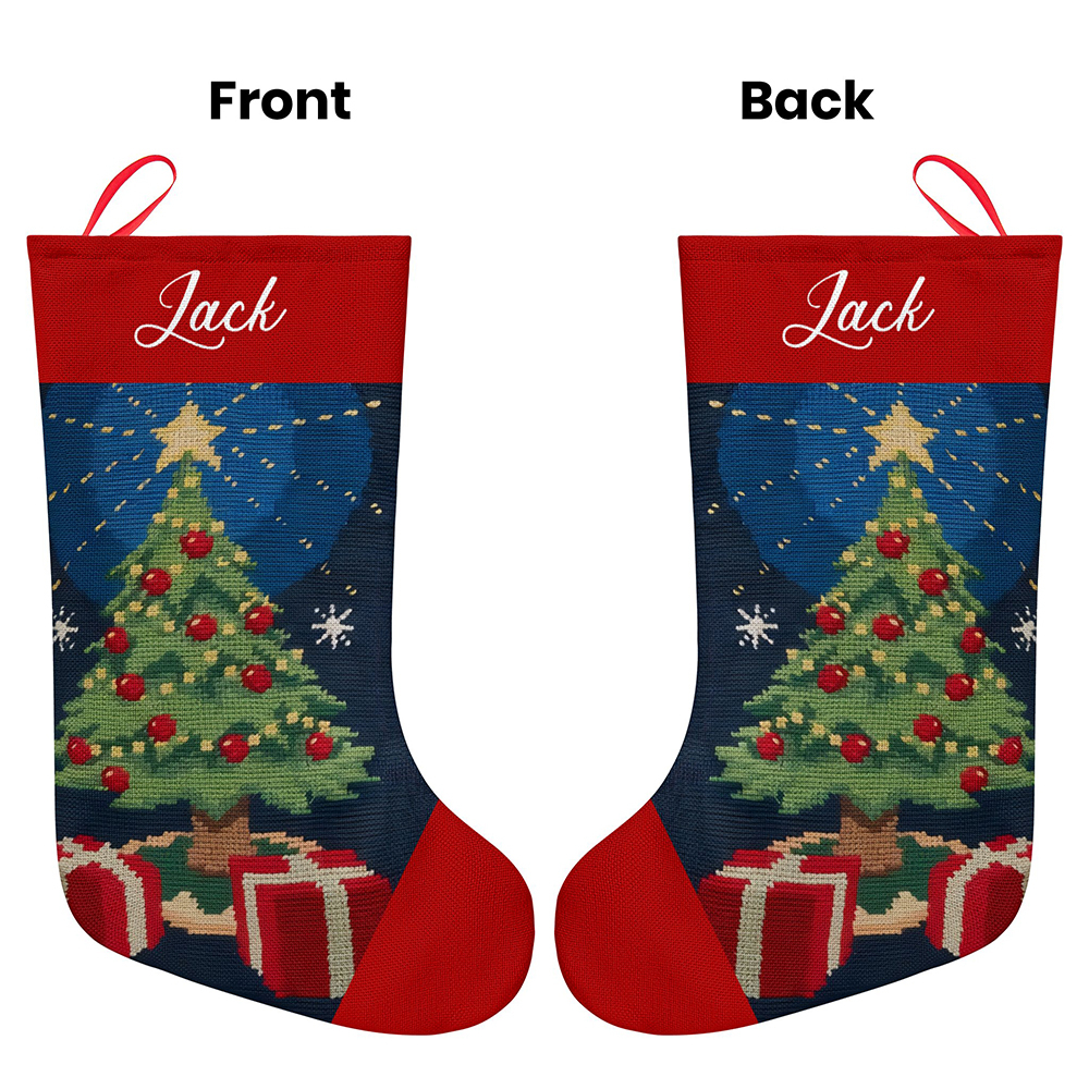 Personalized Christmas Stockings Custom Name Christmas Stocking-Blongser