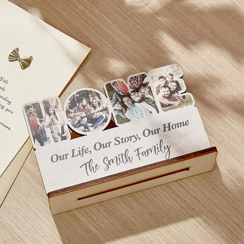Personalized Home Wooden Plaque Custom Photo Home Sign Home Decoration Gift-Blongser