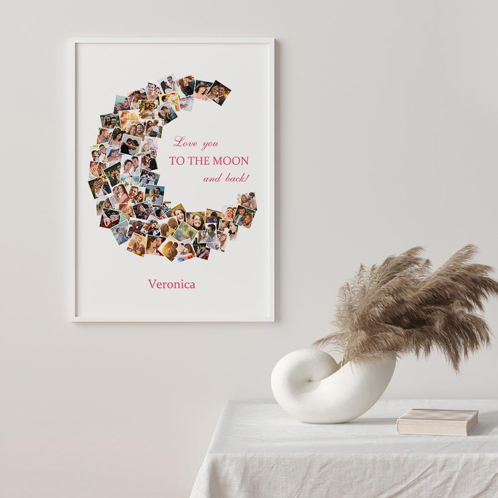Custom Canvas Prints Love You To The Moon And Back Wall Art Decor-Blongser