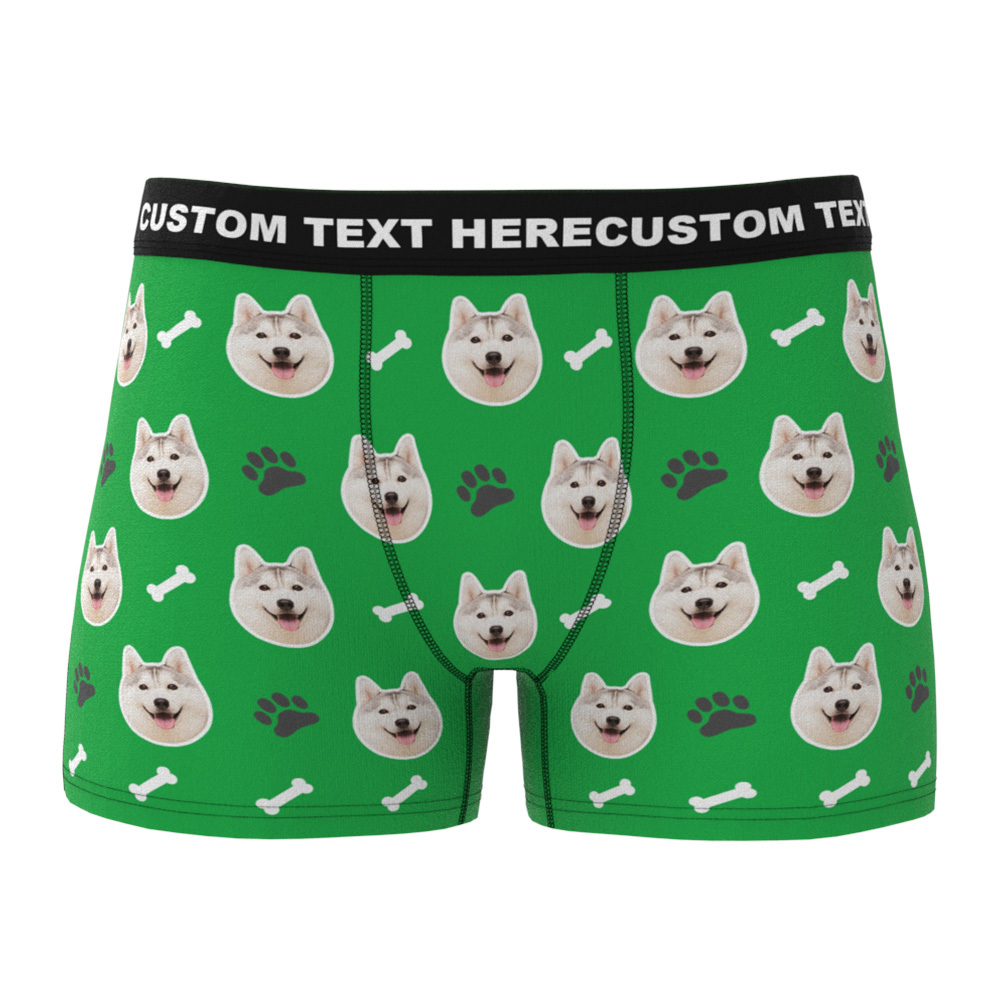Custom Dog Face Boxers Personalized Men's Underwear with Preview-Blongser