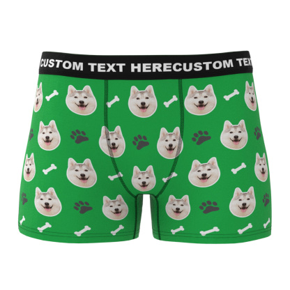 Custom Dog Face Boxers Personalized Men's Underwear with Preview-Blongser
